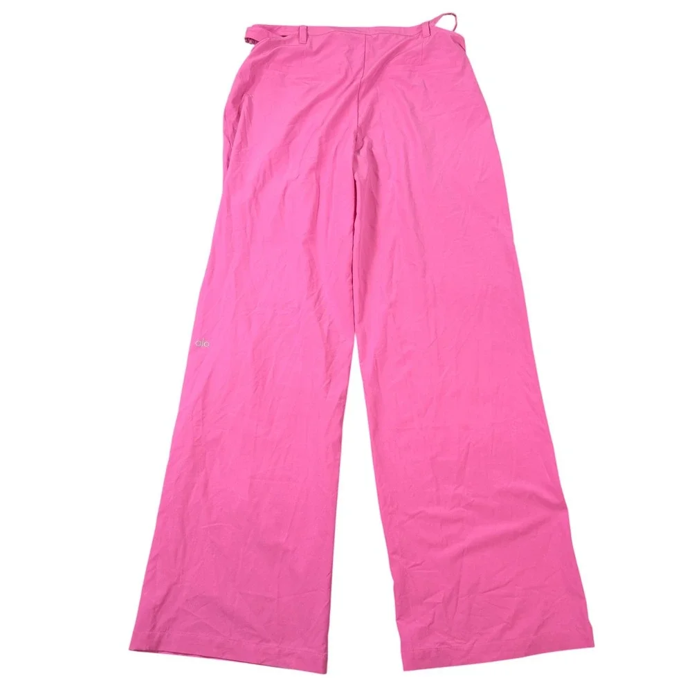 Alo Yoga Women's Mid-Rise Showdown Trouser Pink Pants Size S